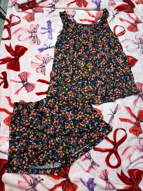 Cuddl Duds Navy Floral Two-Piece Pajama Set